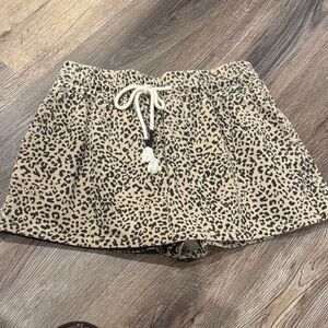 Mustard Seed Beige and Black Leopard Skort